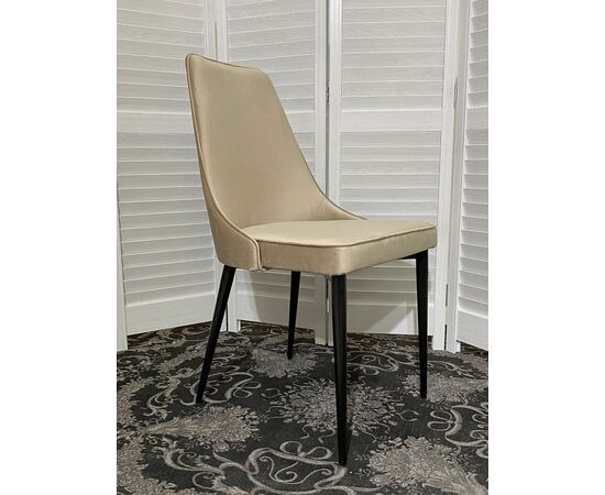 Стул NEPAL-P БЕЖЕВЫЙ #5, велюр/ черный каркас М-City, изображение 3 | Интернет магазин мебели и декора LifeDekor