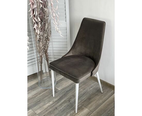 Стул NEPAL-P ГРАФИТ #14, велюр/ белый каркас М-City, изображение 2 | Интернет магазин мебели и декора LifeDekor