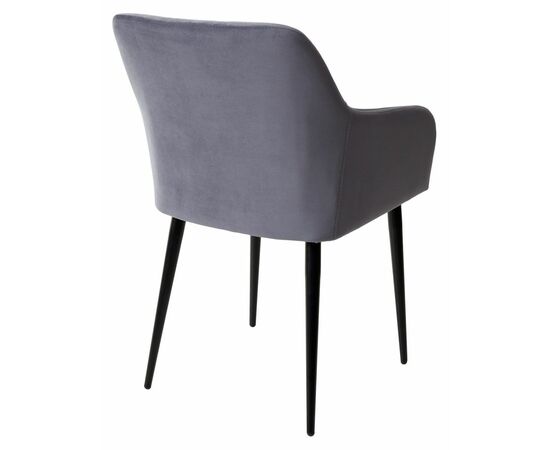Стул BRANDY-X СЕРЫЙ #27, велюр / черный каркас М-City, изображение 4 | Интернет магазин мебели и декора LifeDekor