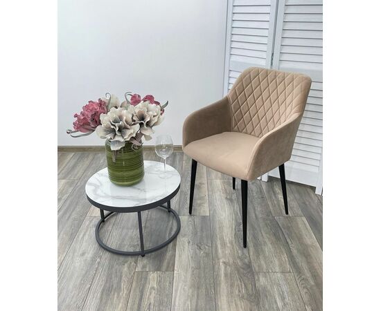 Стул BRANDY-X БЕЖЕВЫЙ #5, велюр / черный каркас М-City, изображение 2 | Интернет магазин мебели и декора LifeDekor