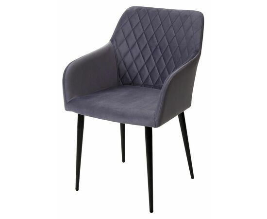 Стул BRANDY-X СЕРЫЙ #27, велюр / черный каркас М-City, изображение 5 | Интернет магазин мебели и декора LifeDekor