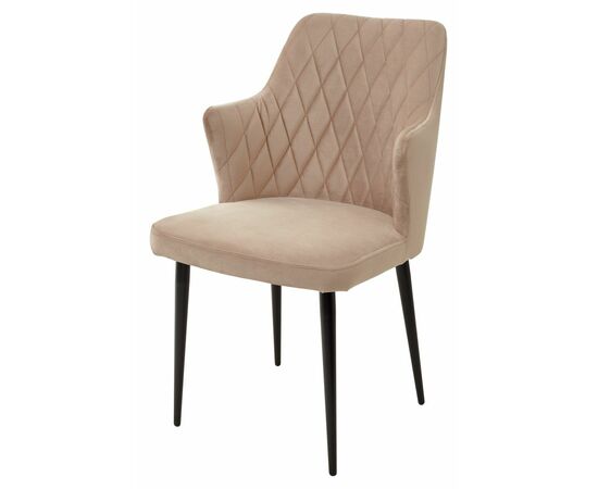 Стул HERMAN БЕЖЕВЫЙ #5, велюр / черный каркас М-City, изображение 6 | Интернет магазин мебели и декора LifeDekor