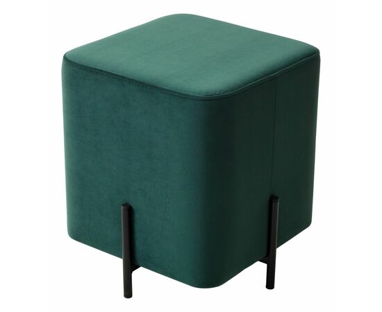 Пуф для гостиной ФЕЛИКС квадратный зеленый #19, велюр / черный каркас М-City, изображение 3 | Интернет магазин мебели и декора LifeDekor