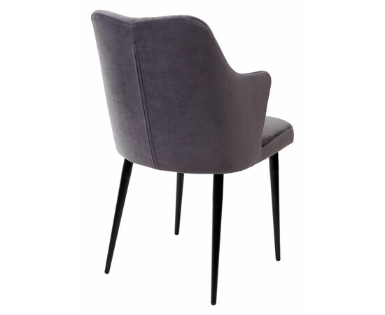 Стул HERMAN СЕРЫЙ #27, велюр / черный каркас М-City, изображение 3 | Интернет магазин мебели и декора LifeDekor