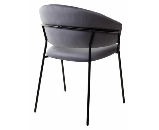 Стул ГЕММА, цвет H-14 Серый, велюр / черный каркас М-City, изображение 4 | Интернет магазин мебели и декора LifeDekor
