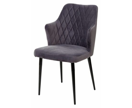 Стул HERMAN СЕРЫЙ #27, велюр / черный каркас М-City, изображение 4 | Интернет магазин мебели и декора LifeDekor