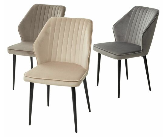 Стул SEATTLE-V ЛАТТЕ #25, велюр / черный каркас М-City, изображение 3 | Интернет магазин мебели и декора LifeDekor