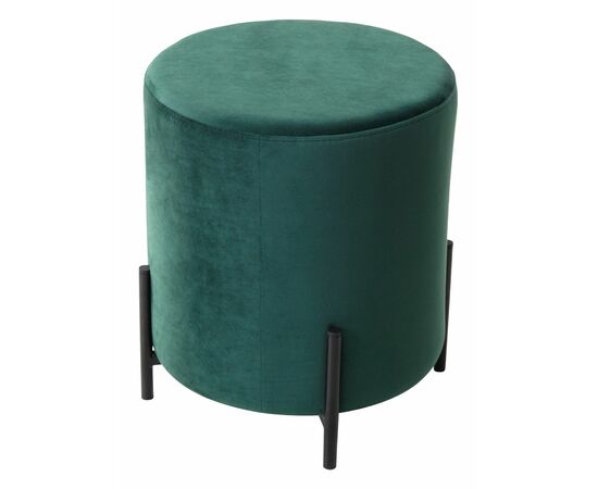 Пуф для гостиной ФЕЛИКС круглый зеленый #19, велюр / черный каркас М-City, изображение 3 | Интернет магазин мебели и декора LifeDekor