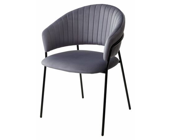 Стул ГЕММА, цвет H-14 Серый, велюр / черный каркас М-City, изображение 5 | Интернет магазин мебели и декора LifeDekor
