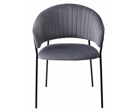 Стул ГЕММА, цвет H-14 Серый, велюр / черный каркас М-City, изображение 6 | Интернет магазин мебели и декора LifeDekor