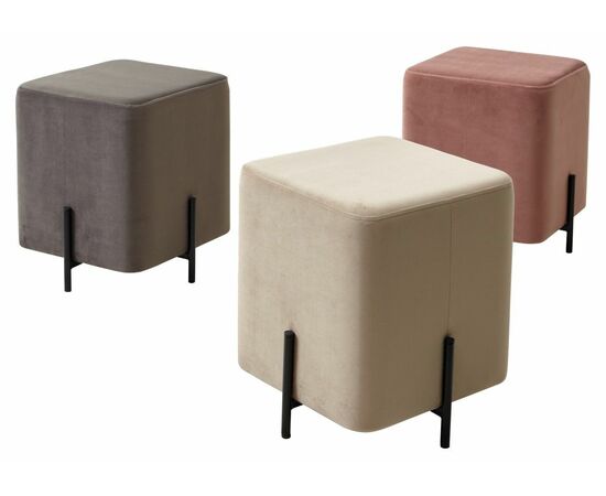 Пуф для гостиной ФЕЛИКС квадратный розовый #15, велюр / черный каркас М-City, изображение 4 | Интернет магазин мебели и декора LifeDekor