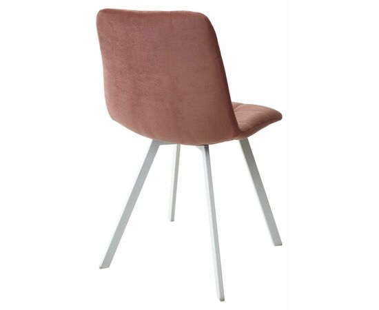 Стул CHILLI-Q SQUARE розовый #15, велюр / белый каркас, 4 шт./1 к, М-City, изображение 2 | Интернет магазин мебели и декора LifeDekor