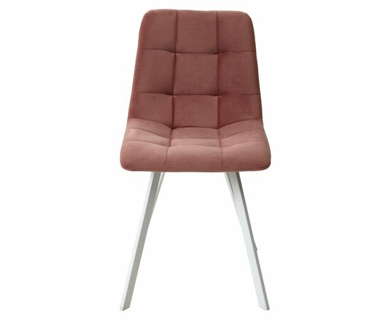 Стул CHILLI-Q SQUARE розовый #15, велюр / белый каркас, 4 шт./1 к, М-City, изображение 3 | Интернет магазин мебели и декора LifeDekor