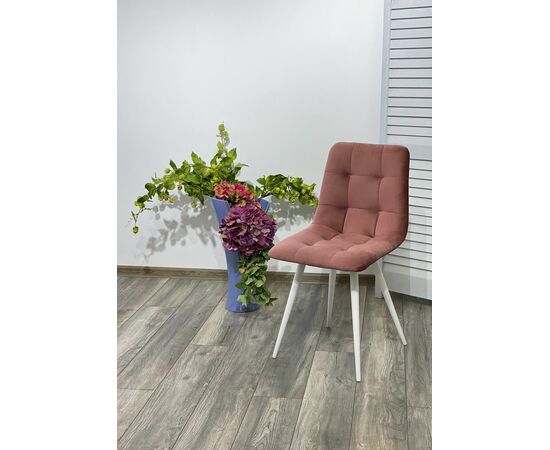 Стул CHILLI-Q розовый #15, велюр / белый каркас, 4 шт/ 1 к, М-City, изображение 5 | Интернет магазин мебели и декора LifeDekor