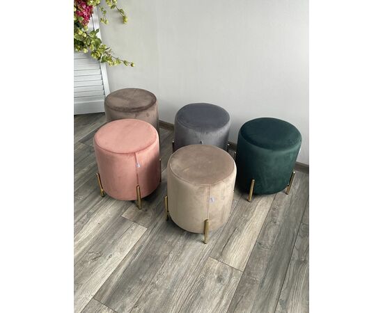 Пуф для гостиной RICE BLUVEL-14 GREY / GOLD М-City, изображение 4 | Интернет магазин мебели и декора LifeDekor