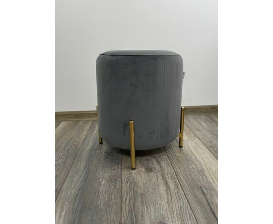 Пуф для гостиной RICE BLUVEL-14 GREY / GOLD М-City, изображение 3 | Интернет магазин мебели и декора LifeDekor