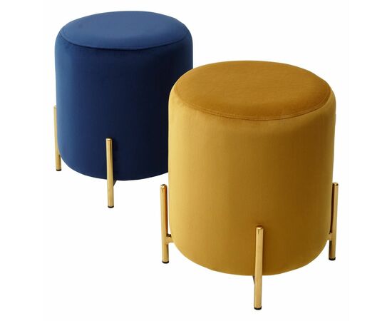 Пуф для гостиной RICE BLUVEL-86 NAVY BLUE / GOLD М-City, изображение 5 | Интернет магазин мебели и декора LifeDekor