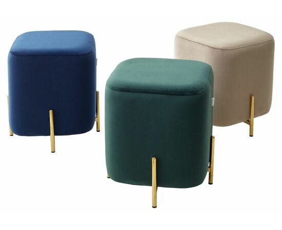 Пуф для гостиной ARES BLUVEL-86 NAVY BLUE / GOLD М-City, изображение 5 | Интернет магазин мебели и декора LifeDekor