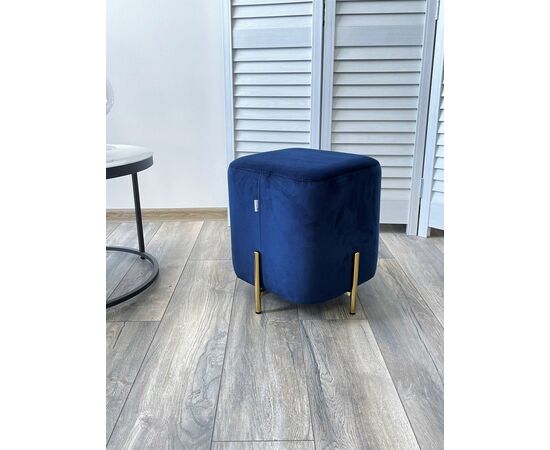 Пуф для гостиной ARES BLUVEL-86 NAVY BLUE / GOLD М-City, изображение 2 | Интернет магазин мебели и декора LifeDekor