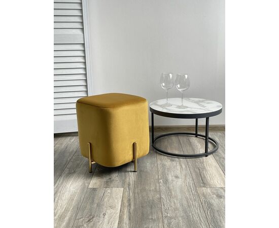 Пуф для гостиной ARES BLUVEL-68 YELLOW / GOLD М-City, изображение 3 | Интернет магазин мебели и декора LifeDekor