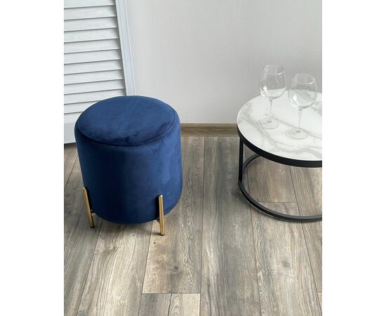 Пуф для гостиной RICE BLUVEL-86 NAVY BLUE / GOLD М-City, изображение 2 | Интернет магазин мебели и декора LifeDekor