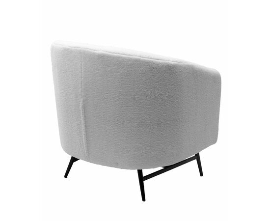 Кресло KALMAR NINI-01 Белый, teddy / черный каркас М-City, изображение 2 | Интернет магазин мебели и декора LifeDekor