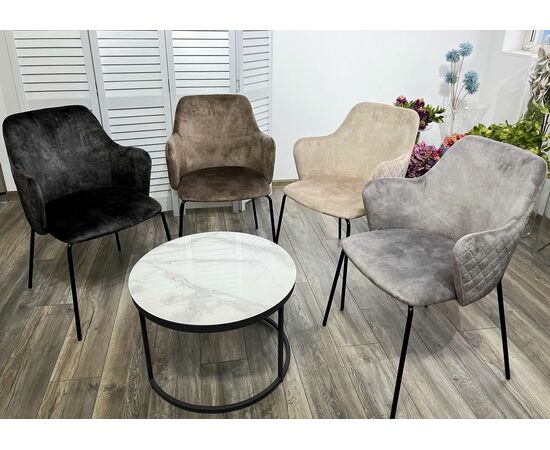 Стул AMARETTO VBP206 античный светло-бежевый, велюр без пальчикового эффекта /черный каркас, М-City, изображение 8 | Интернет магазин мебели и декора LifeDekor