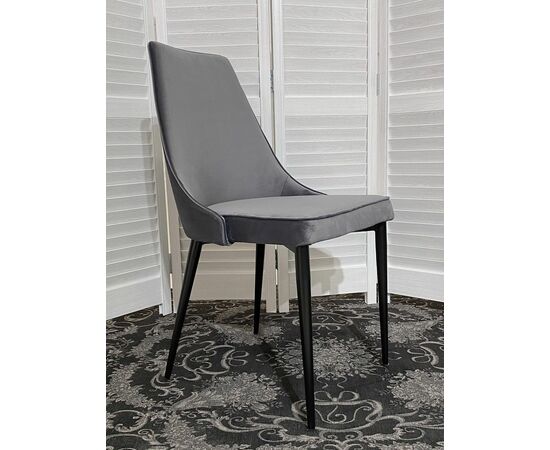 Стул NEPAL-P СЕРЫЙ #27, велюр/ черный каркас М-City, изображение 3 | Интернет магазин мебели и декора LifeDekor