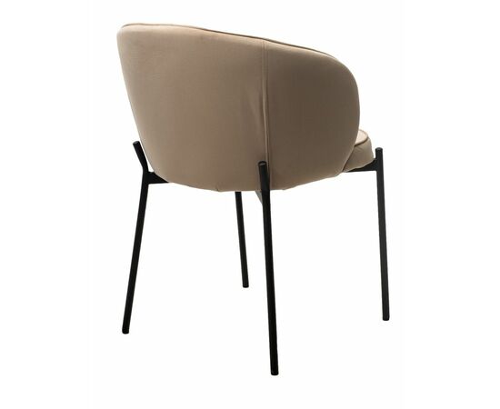 Стул ДЕНИ, цвет Velutto 05 Бежевый, велюр / черный каркас М-City, изображение 4 | Интернет магазин мебели и декора LifeDekor