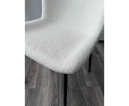 Стул RIYA UF992-01 Белый, teddy / черный каркас М-City, изображение 4 | Интернет магазин мебели и декора LifeDekor