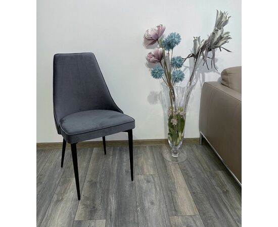 Стул NEPAL-P СЕРЫЙ #27, велюр/ черный каркас М-City, изображение 9 | Интернет магазин мебели и декора LifeDekor