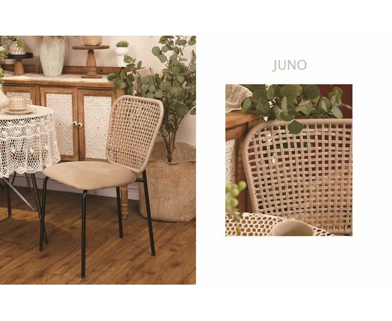 Стул JUNO G062-03 светлый беж, велюр / черный каркас М-City, изображение 2 | Интернет магазин мебели и декора LifeDekor