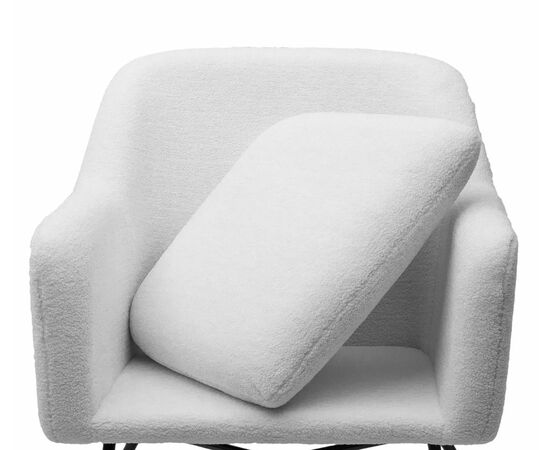 Кресло SHEEP NINI-01 Белый, teddy / черный каркас М-City, изображение 3 | Интернет магазин мебели и декора LifeDekor
