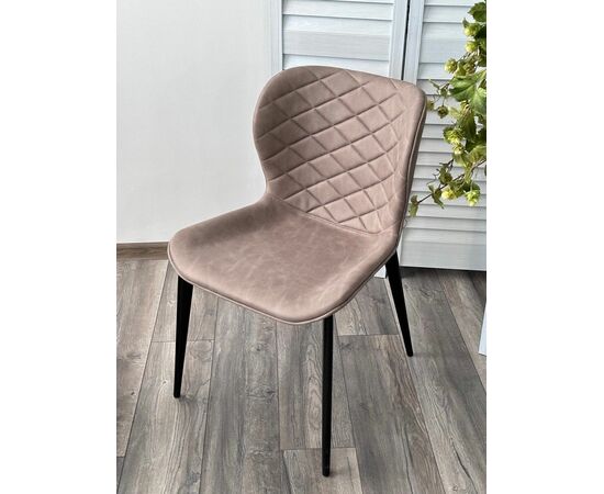 Стул КЛОД, цвет Kiprus-03 Латте, искусственная замша / черный каркас М-City, изображение 2 | Интернет магазин мебели и декора LifeDekor