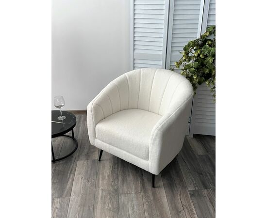 Кресло KALMAR NINI-01 Белый, teddy / черный каркас М-City, изображение 5 | Интернет магазин мебели и декора LifeDekor