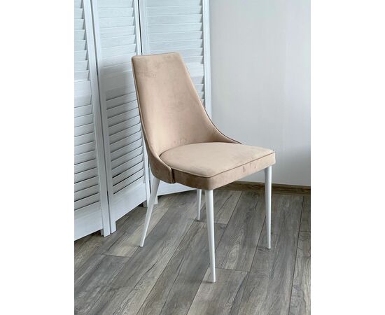 Стул NEPAL-P БЕЖЕВЫЙ #5, велюр/ белый каркас М-City, изображение 2 | Интернет магазин мебели и декора LifeDekor