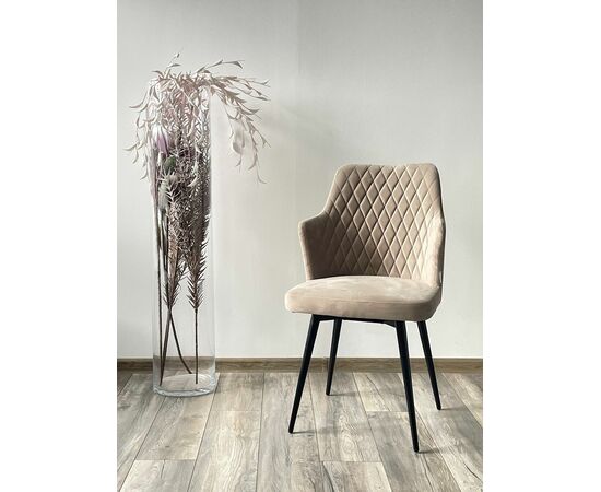 Стул HERMAN 360 град. ЛАТТЕ #25, велюр / черный каркас М-City, изображение 3 | Интернет магазин мебели и декора LifeDekor