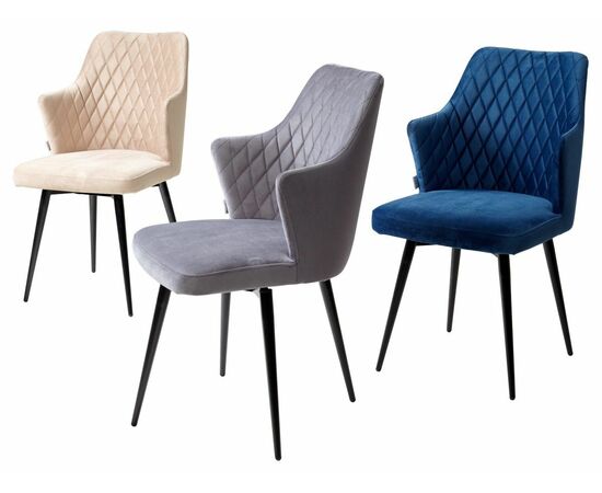 Стул HERMAN 360 град. СЕРЫЙ #27, велюр / черный каркас М-City, изображение 7 | Интернет магазин мебели и декора LifeDekor