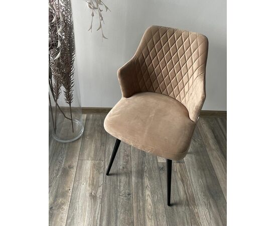 Стул HERMAN 360 град. БЕЖЕВЫЙ #5, велюр / черный каркас М-City, изображение 2 | Интернет магазин мебели и декора LifeDekor