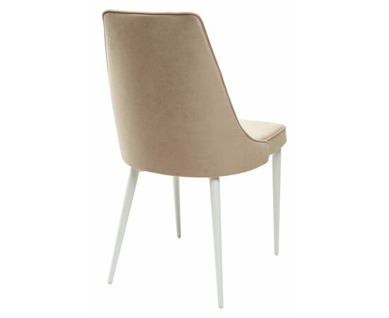 Стул NEPAL-P БЕЖЕВЫЙ #5, велюр/ белый каркас М-City, изображение 6 | Интернет магазин мебели и декора LifeDekor