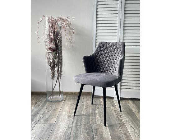 Стул HERMAN 360 град. СЕРЫЙ #27, велюр / черный каркас М-City, изображение 3 | Интернет магазин мебели и декора LifeDekor