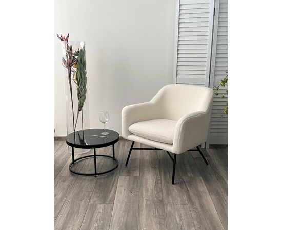 Кресло SHEEP NINI-01 Белый, teddy / черный каркас М-City, изображение 5 | Интернет магазин мебели и декора LifeDekor