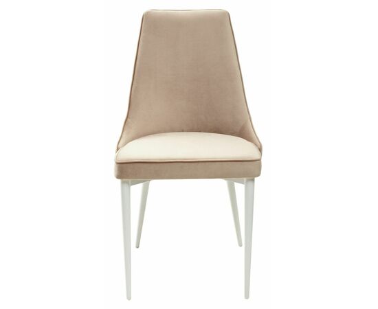 Стул NEPAL-P БЕЖЕВЫЙ #5, велюр/ белый каркас М-City, изображение 3 | Интернет магазин мебели и декора LifeDekor