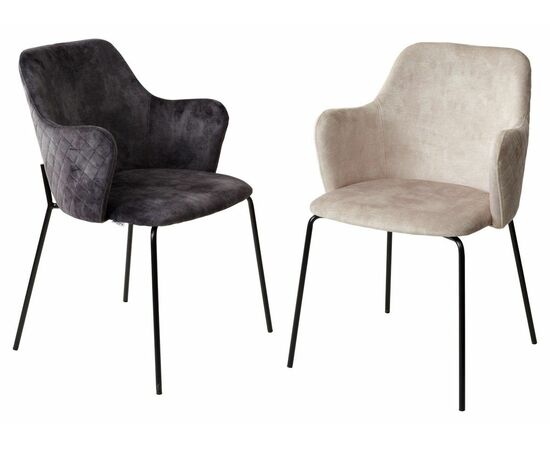 Стул AMARETTO VBP206 античный светло-бежевый, велюр без пальчикового эффекта /черный каркас, М-City, изображение 2 | Интернет магазин мебели и декора LifeDekor