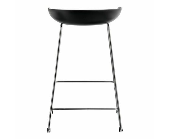 Стул полубарный Neo чёрный с хромированными ножками, изображение 4 | Интернет магазин мебели и декора LifeDekor