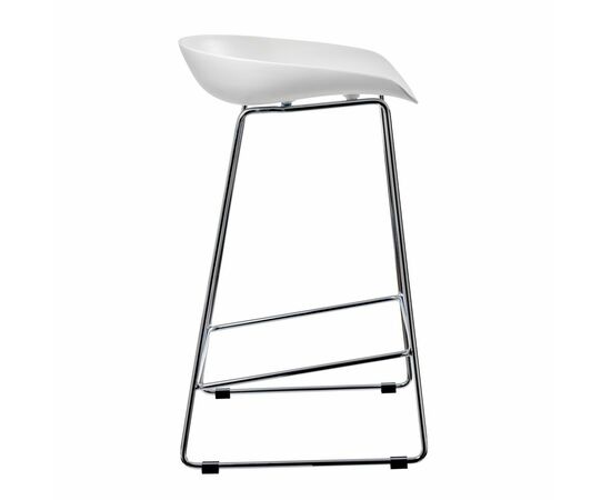 Стул полубарный Neo белый с хромированными ножками, изображение 3 | Интернет магазин мебели и декора LifeDekor
