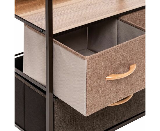 Комод Локи 3 ящика (каркас Коричневый/Бежевый/Светло-коричневый, Темно-коричневый), изображение 6 | Интернет магазин мебели и декора LifeDekor