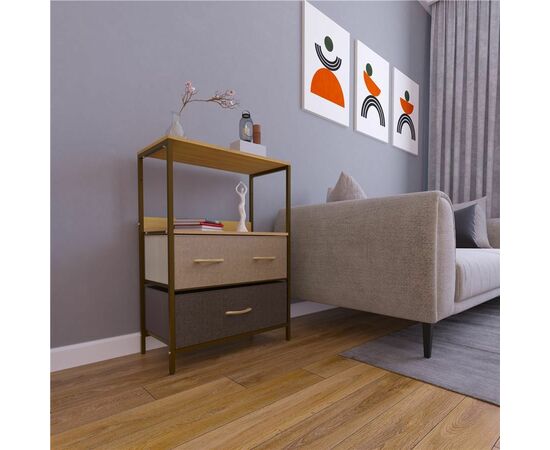 Комод Локи 3 ящика (каркас Коричневый/Бежевый/Светло-коричневый, Темно-коричневый), изображение 9 | Интернет магазин мебели и декора LifeDekor