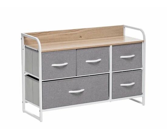 Комод "Ноа" широкий (каркас Белый / Светло-серый) | Интернет магазин мебели и декора LifeDekor