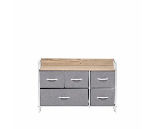 Комод "Ноа" широкий (каркас Белый / Светло-серый), изображение 2 | Интернет магазин мебели и декора LifeDekor